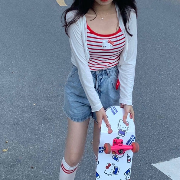 Summer New Soft Girl Suspenders Inside The Hot Girl Vest Daily Style Niche Outer Wear Bottoming Student Cute Top Female