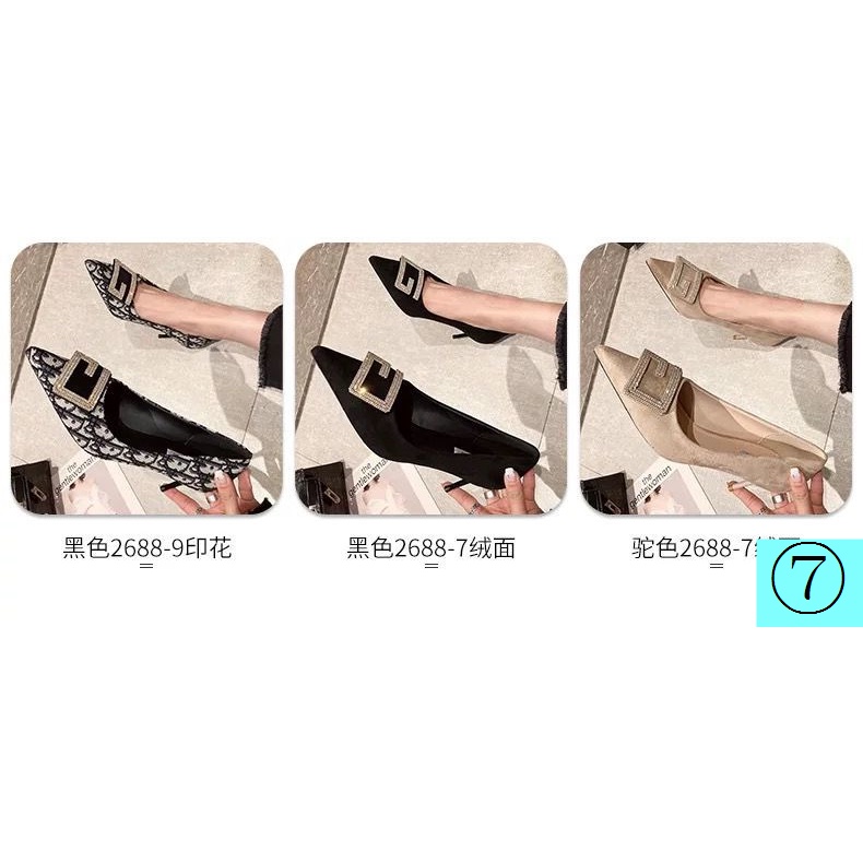 Giày Cao Gót Mũi Nhọn Đính Đá Phong Cách Thời Trang Mùa Xuân Dành Cho Nữ 2022