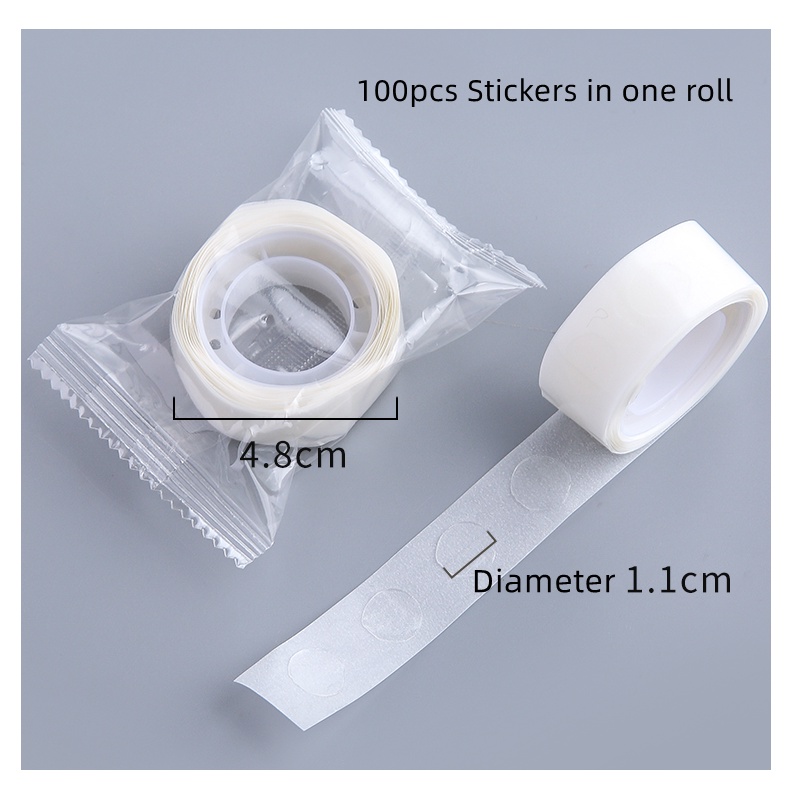 1 Cuộn Băng Keo Dán Hai Mặt Trong Suốt 100 Cái C7161