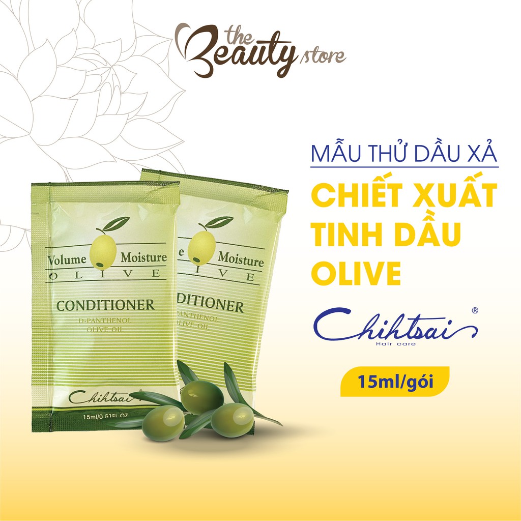 Mẫu Thử Dầu Xả Dưỡng Mềm Tóc CHIHTSAI Cấp Ẩm Cho Tóc, Chiết Xuất Từ Tinh Dầu Olive Volume Moisture Olive MT02