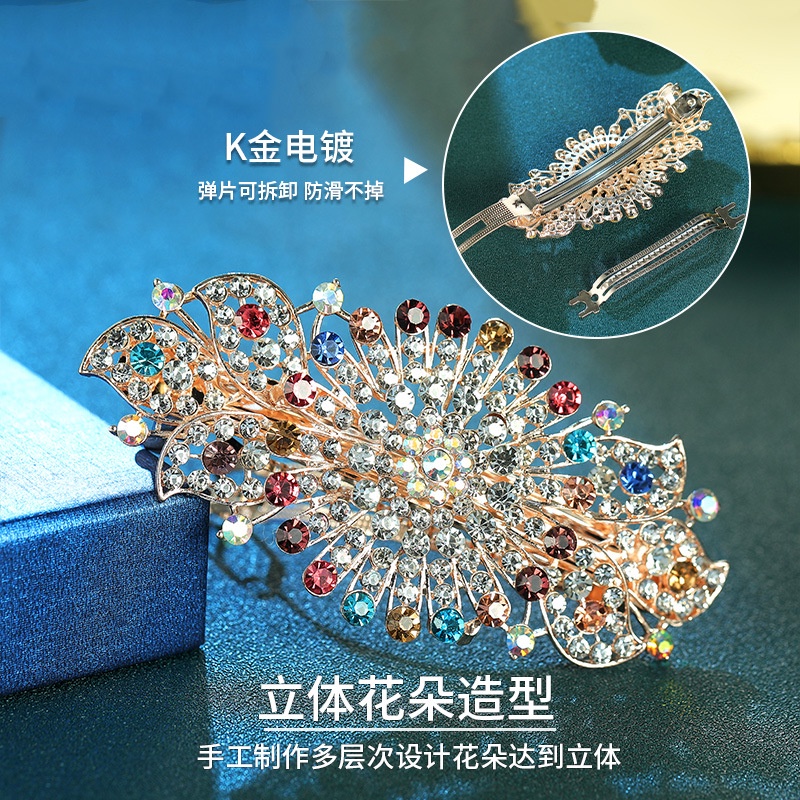 Kẹp Tóc Hình Nơ Đính Đá Đơn Giản Phong Cách Hàn Quốc