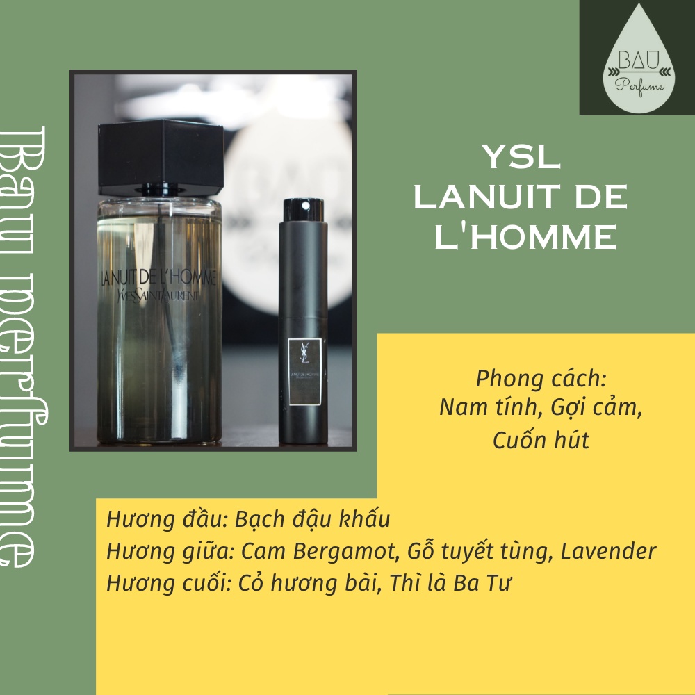 [mẫu thử ] nước hoa chính hãng YSL La nuit de l'homme_ 10ml-20ml-30ml | BigBuy360 - bigbuy360.vn
