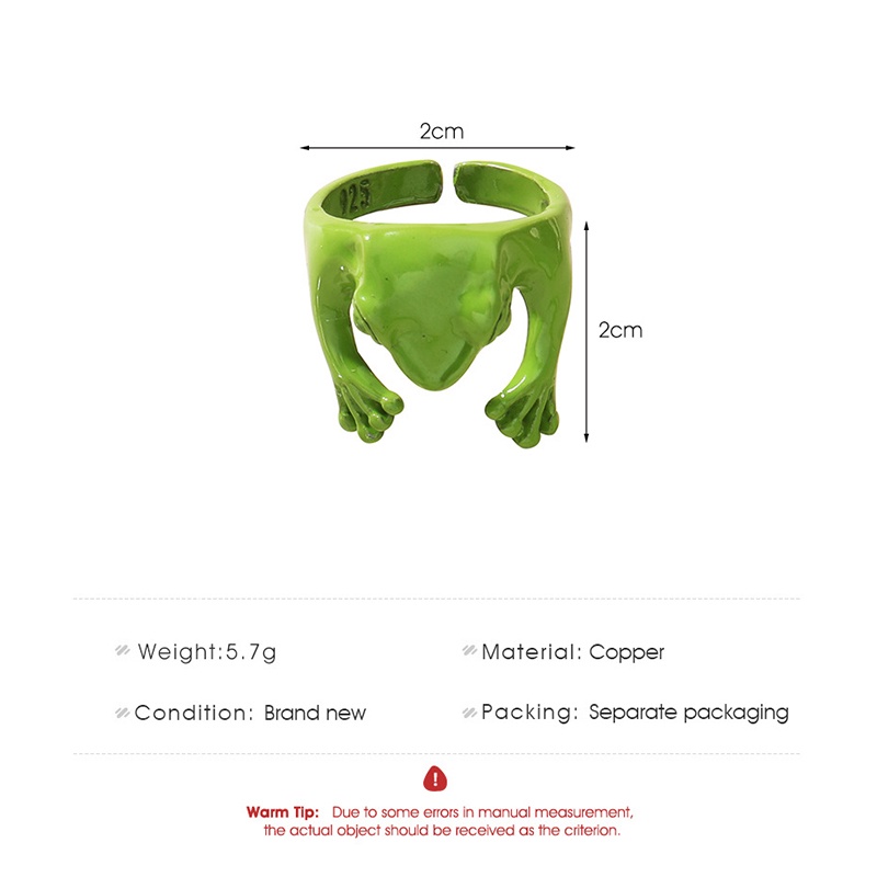 Nhẫn thời trang hình chú ếch dễ thương có thể điều chỉnh kích thước cho nam và nữ
