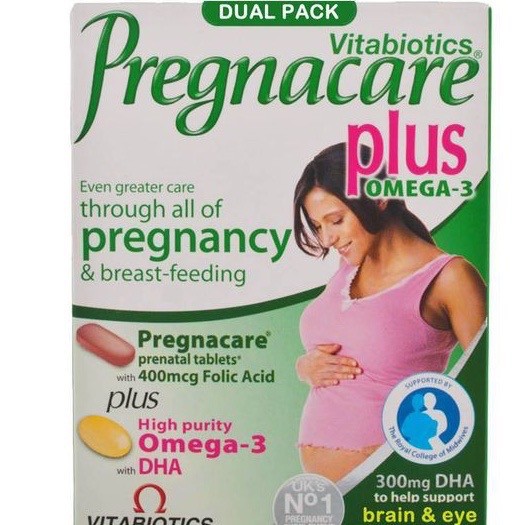 Sản phẩm Vitabiotics Pregnacare Plus bổ sung vitamin và khoáng chất thiết yếu trước và trong khi mang thai, hộp 28 viên