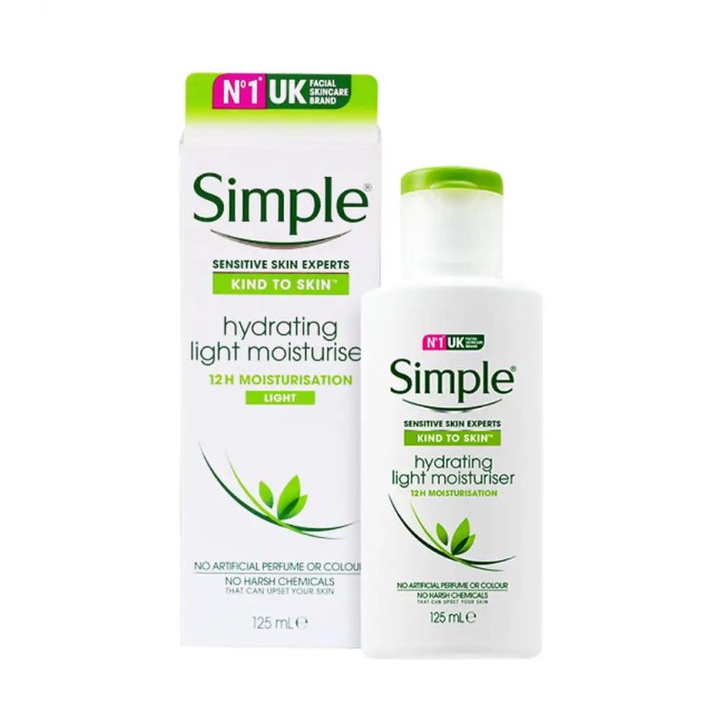Combo Nước hoa hồng không cồn Simple - sữa rửa mặt tạo bọt, tẩy trang dịu nhẹ - sữa dưỡng ẩm Simple made in UK