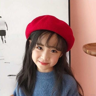 Mũ nồi kiểu beret màu tím thời trang thu đông cho bé gái (Yx-2239)