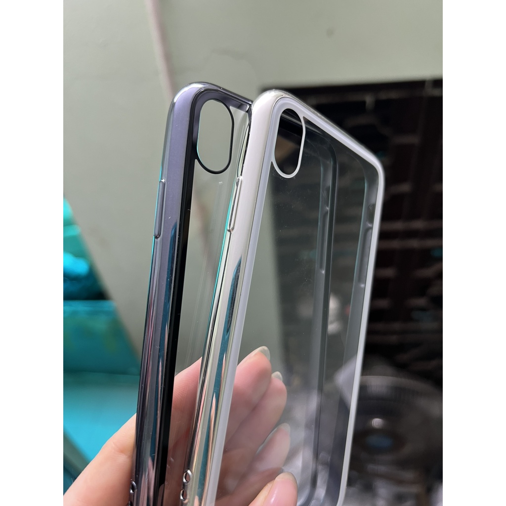 CHÍNH HÃNG  Ốp lưng kính cường lực viền màu Remax siêu đẹp iPHONE XR0