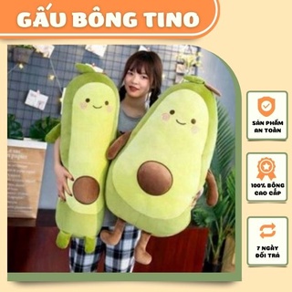 Gấu Bông Quả Bơ TINO Gối Ôm Tròn Dài To Khổng Lồ Cho Bé Quà Tặng Đáng Yêu Giá Rẻ