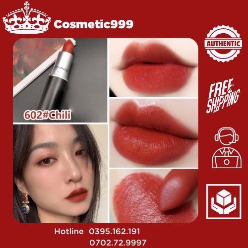 Son môi, son thỏi Mac ruby woo chính hãng - Cosmetic999