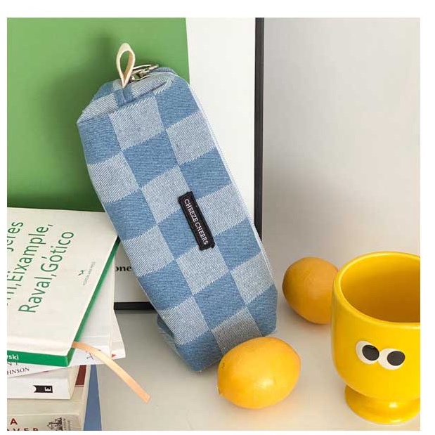 Túi Đựng Bút / Cọ Trang Điểm Bằng Vải Canvas Có Khóa Kéo Tiện Dụng