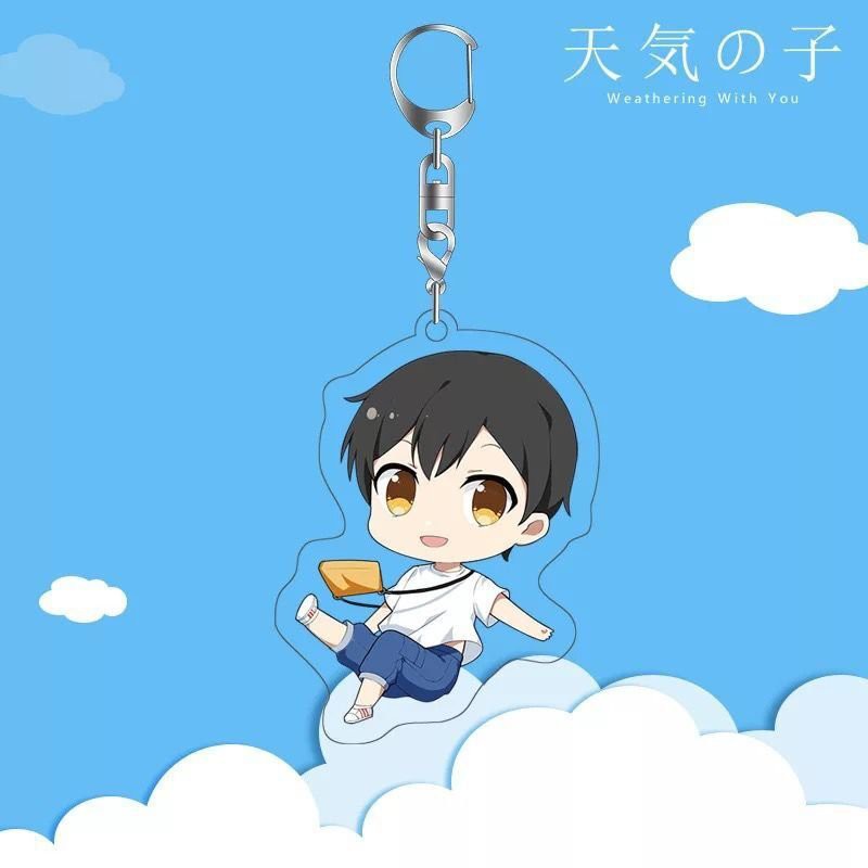 ( Mica trong acrylic) Móc khóa Tenki no Ko Đứa con thời tiết in hình anime chibi