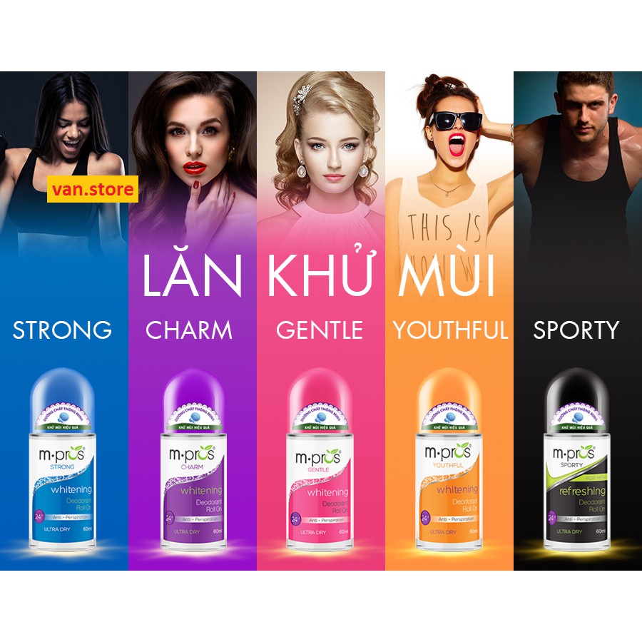 Lăn Khử Mùi Cơ Thể m.pros 60ml