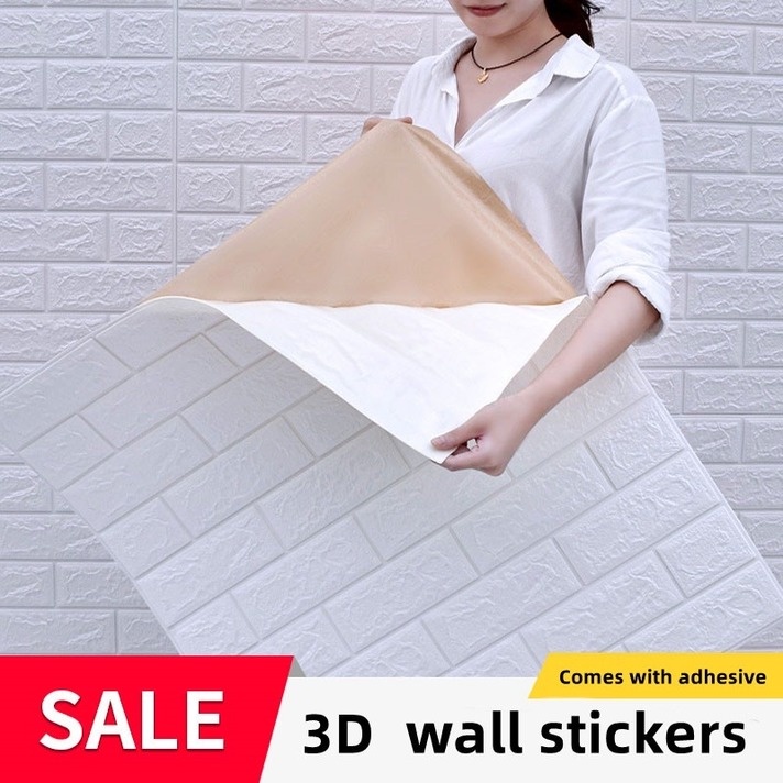 Miếng Dán Tường Bằng Xốp Họa Tiết Gạch 3D Chống Thấm Nước Trang Trí Nhà Cửa