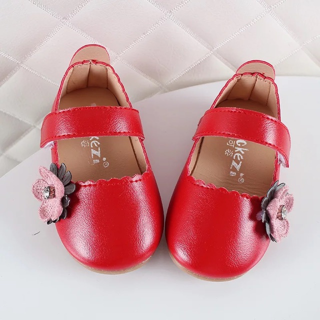 GIÀY TẬP ĐI BÚP BÊ ĐẾ MỀM ĐÍNH HOA CHO BÉ GÁI TỪ 0-3Y (có ảnh thật)