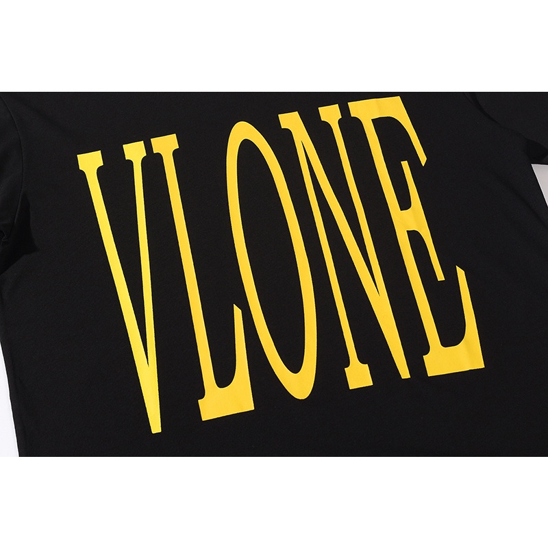 Áo Thun Cotton Tay Ngắn In Chữ V Vlone Kiểu Cổ Điển Thời Trang Mùa Hè Cho Cặp Đôi