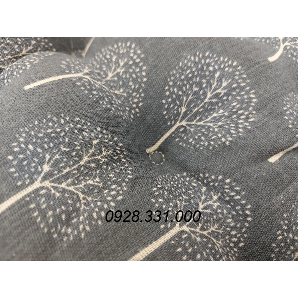 Đệm ngồi bệt tròn, nệm tròn Vintage 40x40x7cm