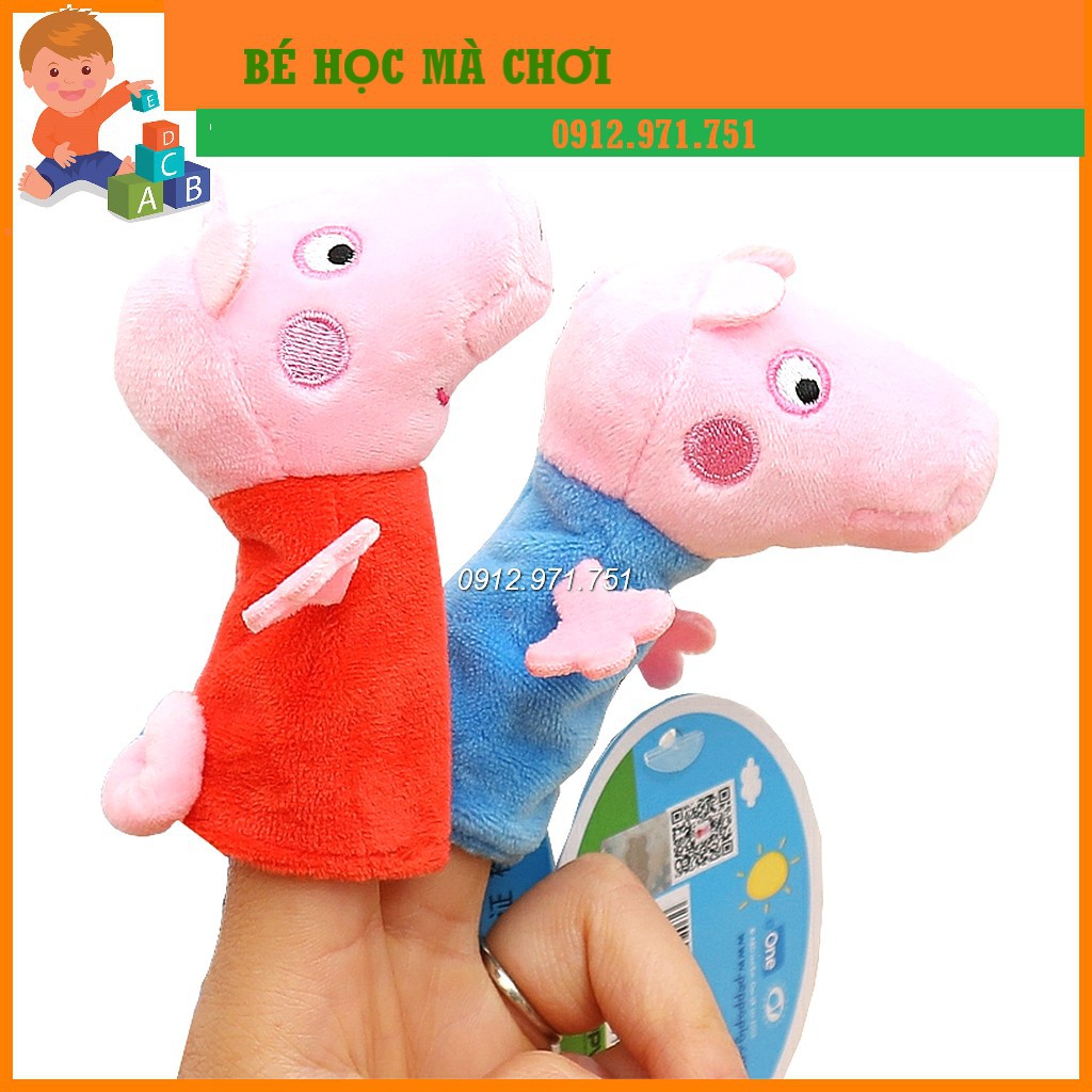 Bộ rối ngón tay gia đình PEPPA PIG đáng yêu (bộ 4 rối)