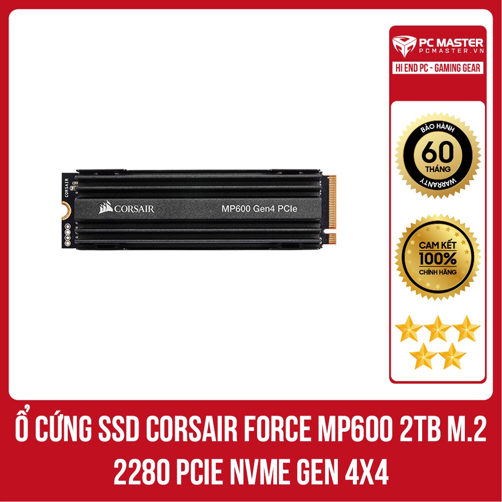 Ổ cứng SSD Corsair Force MP600 2TB M.2 2280 PCIe NVMe Gen 4x4 (Đoc 4950MB/s, Ghi 4250MB/s) siêu cấp - chính hãng