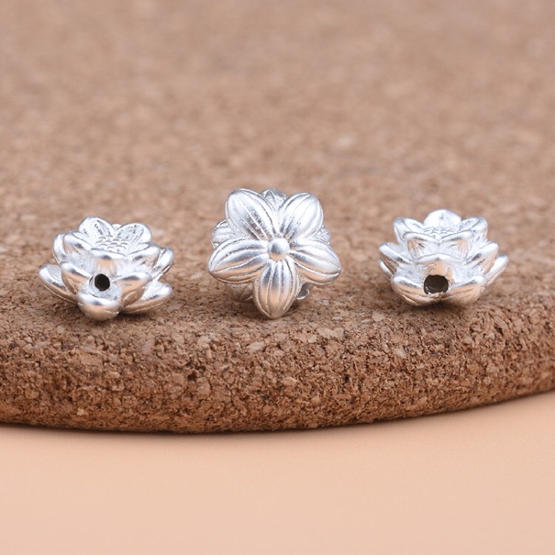 [S925] Charm bạc hoa sen mix vòng tay, vòng cổ, trang trí - MH144