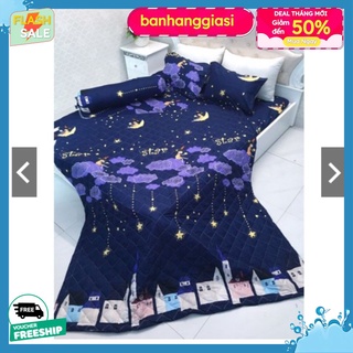 Chăn hè trần bông poly sao star xanh tím than
