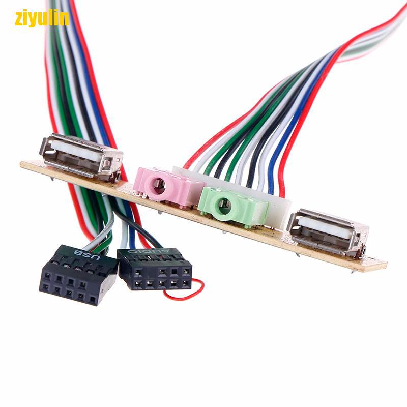 Ốp Điện Thoại PC 2 Cổng USB Có Dây Cáp Âm Thanh Cho Máy Tính