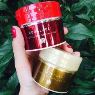 Kem dưỡng Shiseido Aqualabel đỏ và vàng Nhật Bản