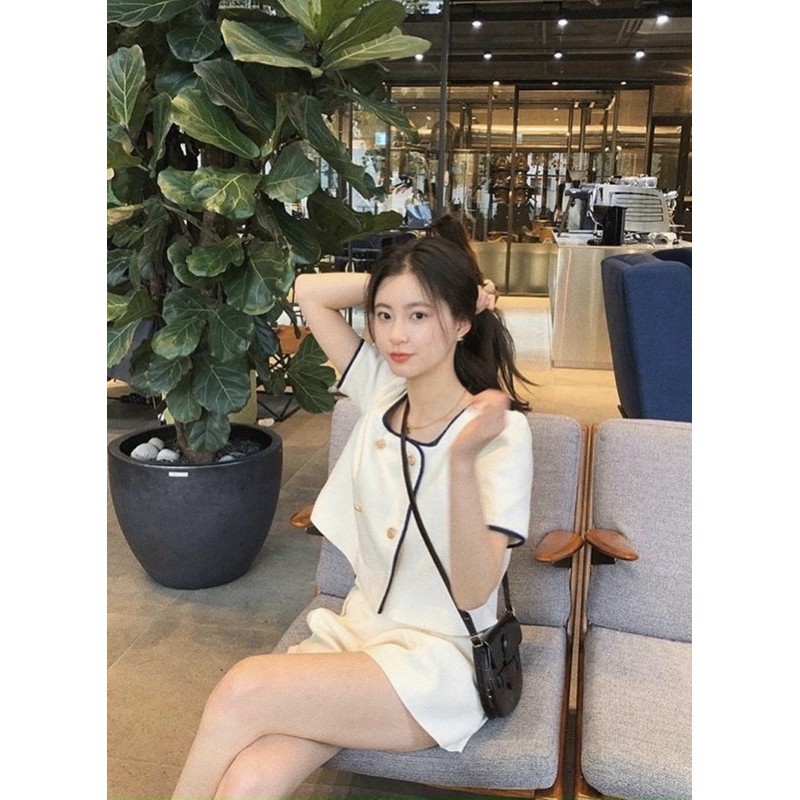 SET ÁO VIỀN SHORT TRẮNG