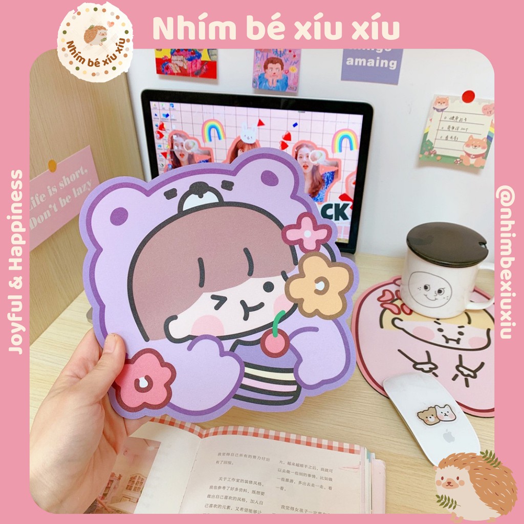 Miếng lót chuột infeel.me xinh xỉu mouse pad cute tấm di chuột chống thấm nước