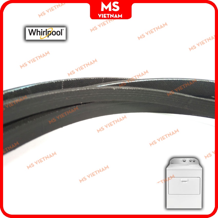 Dây curoa Whirlpool DÙNG CHUNG cho model 3LWED4705, 3LWED4815 - MS Vietnam