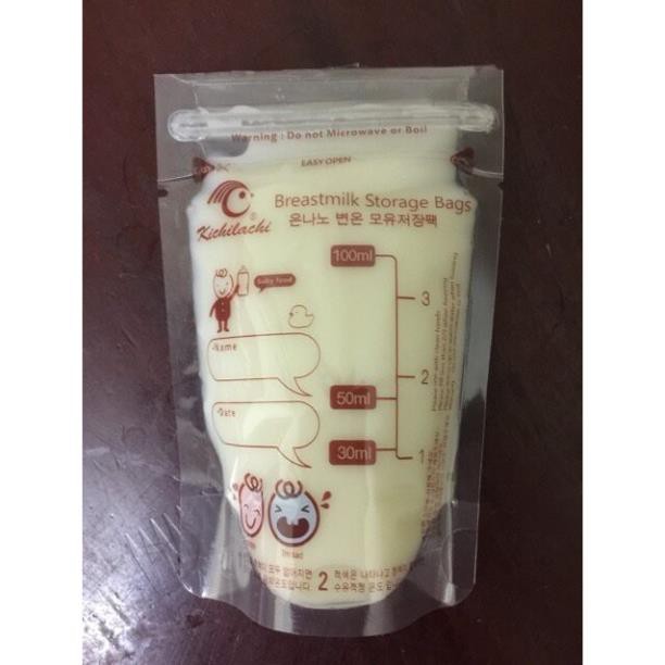 Túi trữ sữa kichilachi  100ml mẫu mới
