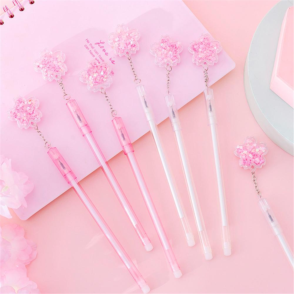 Bút Mực Gel Đính Kim Sa Hình Quả Cherry Dễ Thương