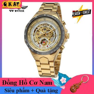 Đồng Hồ Nam Cơ Winner TM03- Đồng Hồ Nam Dây Thép đúc đặc không gỉ-Mặt chống xước.Chống nước- Quà tặng hấp dẫn