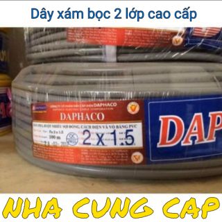 100 MÉT DÂY CÁP ĐIỆN ĐỒNG XÁM BỌC 2 LỚP