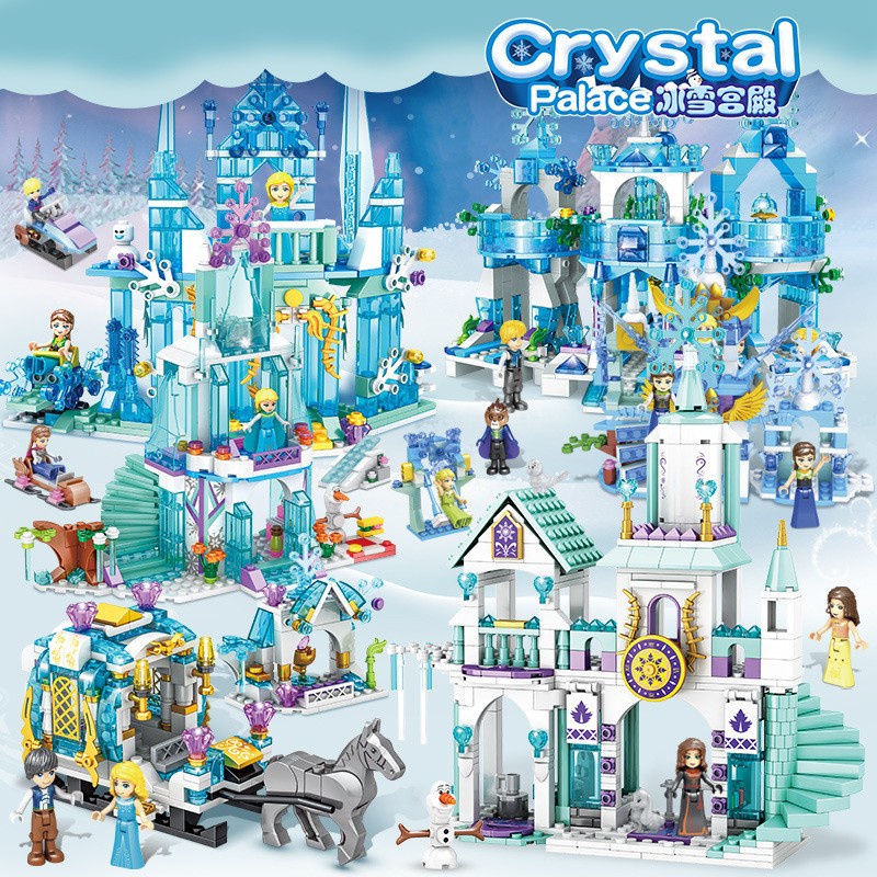 Bộ Đồ Chơi Lắp Ráp Lego Lâu Đài Băng Và Lâu Đài Tuyết Lãng Mạn Cho Bé