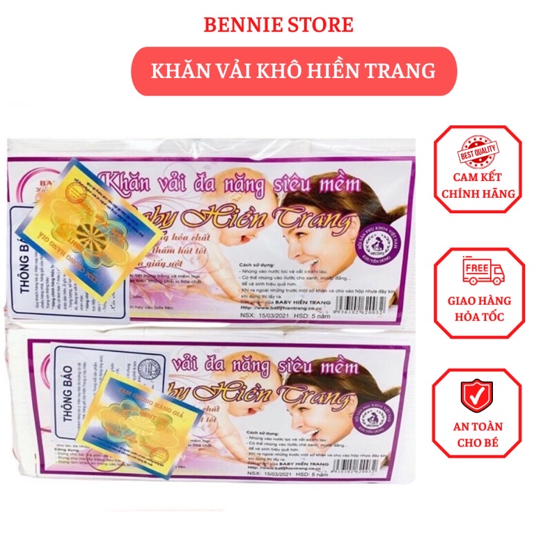 Khăn vải khô đa năng, Khăn khô đa năng Hiền Trang (210g)