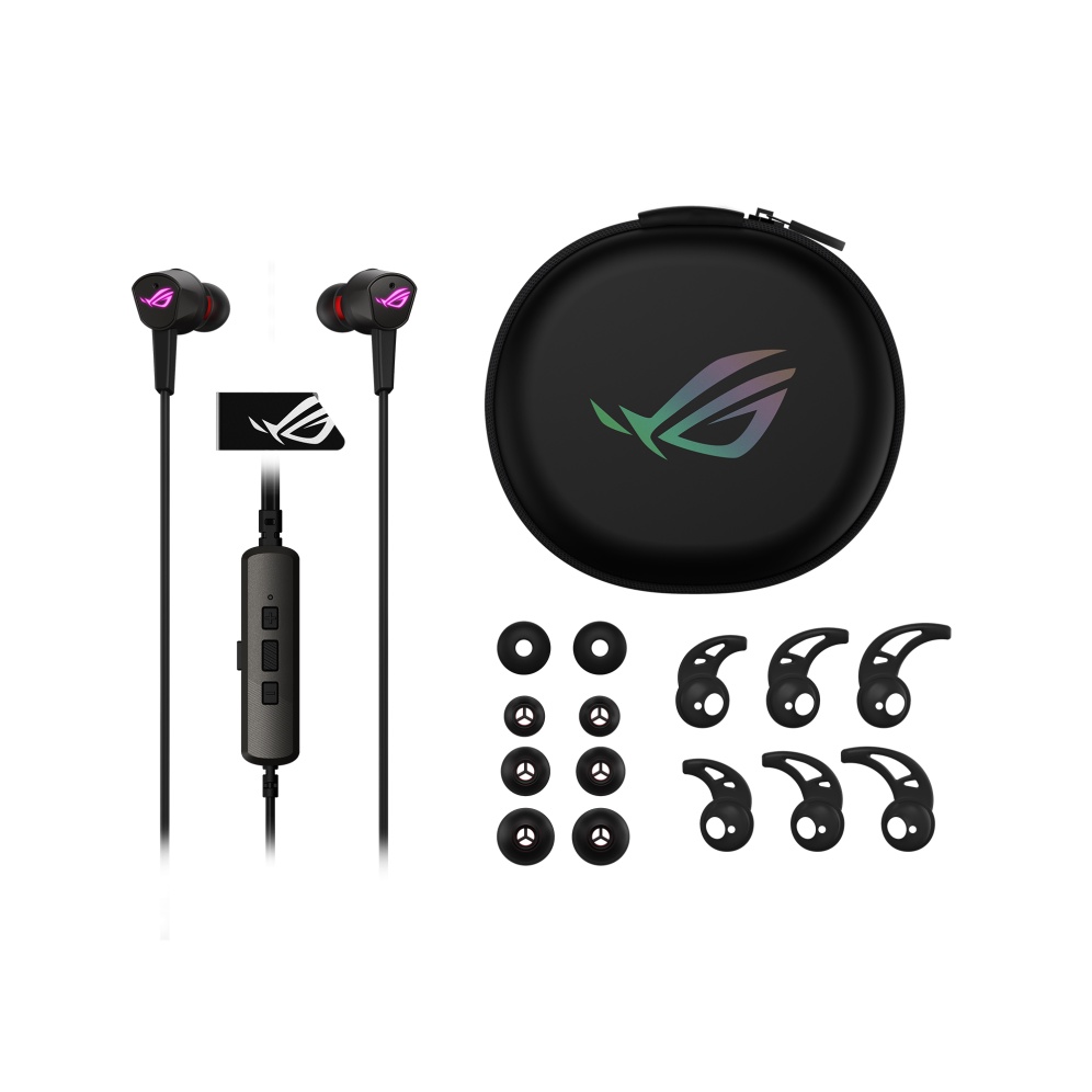 Tai nghe Gaming Asus ROG Cetra II -Tai nghe chơi game nhét tai chống ồn, khử ồn chủ động ROG Cetra - Hàng Chính Hãng