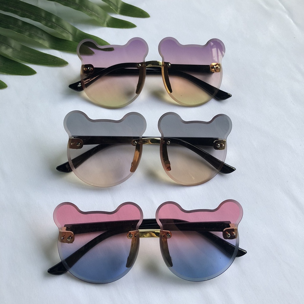 Kính Mát Cho Bé, Kính Mát Hình Gấu Dễ Thương Chống Tia UV Phù Hợp Cho Bé Từ 1-6 Tuổi