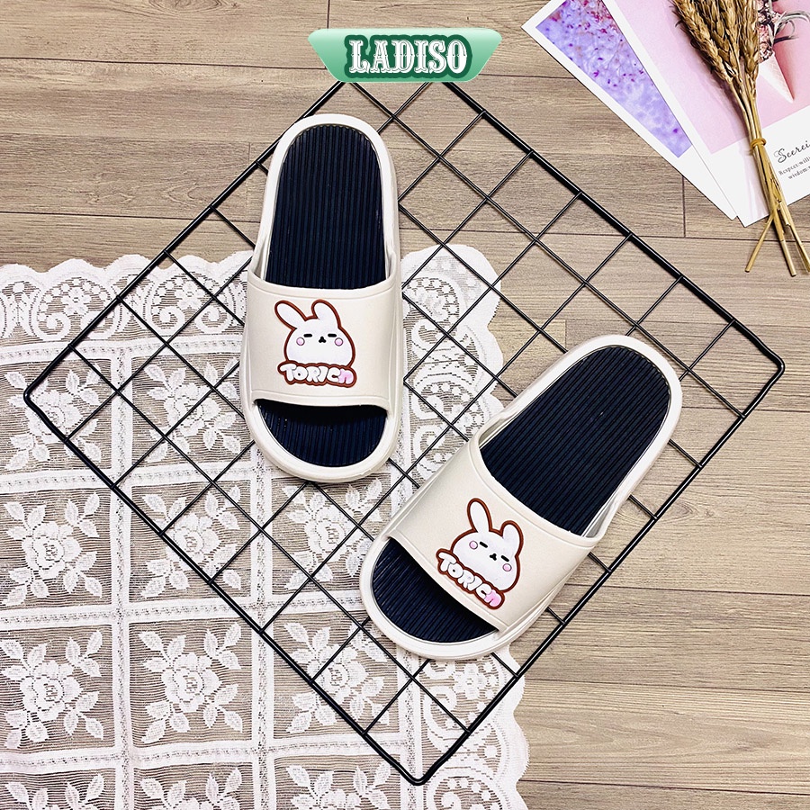 Dép nữ quai ngang hình thỏ dép nữ đế cao 3cm, dép quai ngang chất liệu Eva cao cấp LADISO TT389 hot trend 2022