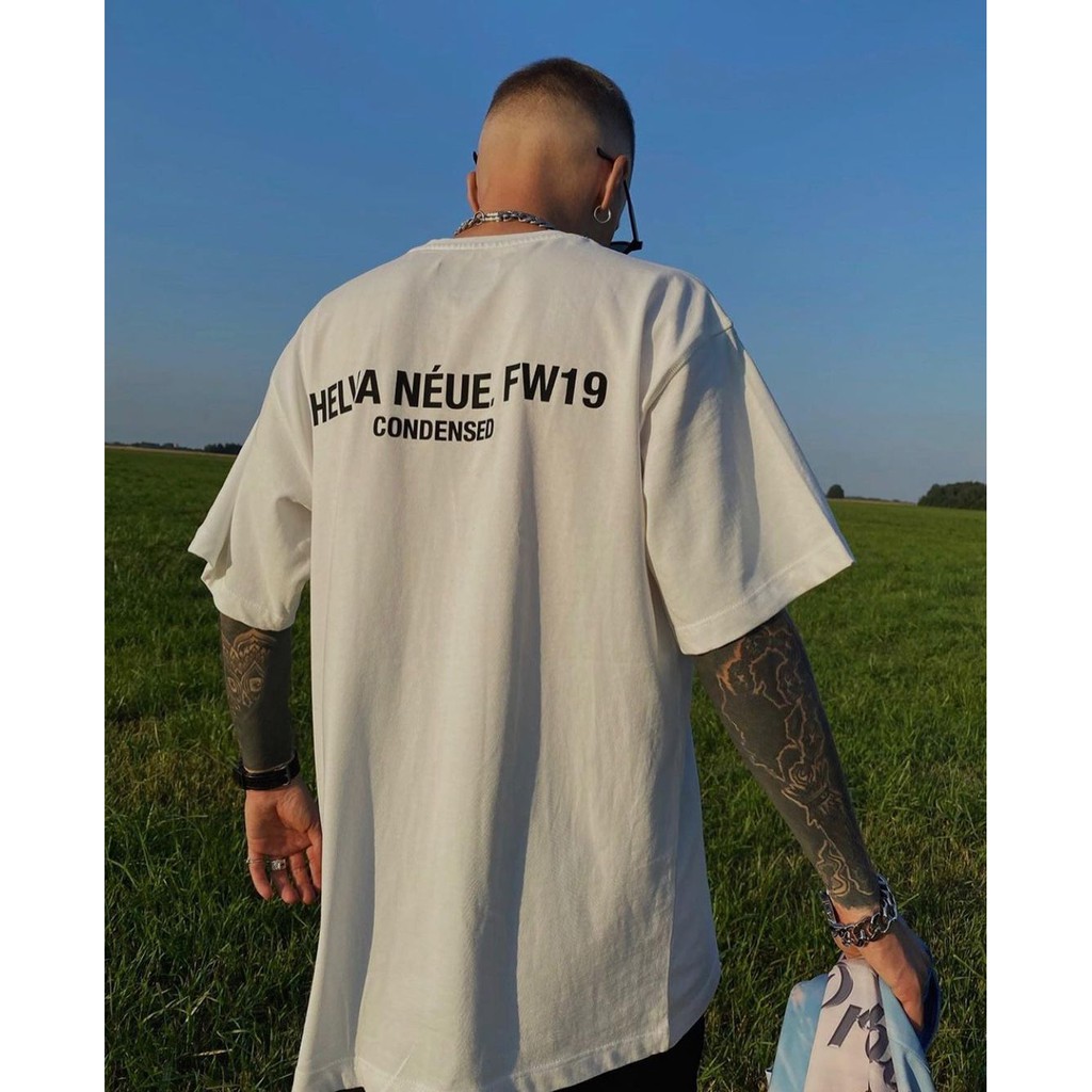 Áo thun nữ BLACKDOKI-HELVA NÉUE FW19 , áo phông basic dáng rộng tay lỡ chất cotton dày dặn M92 | BigBuy360 - bigbuy360.vn