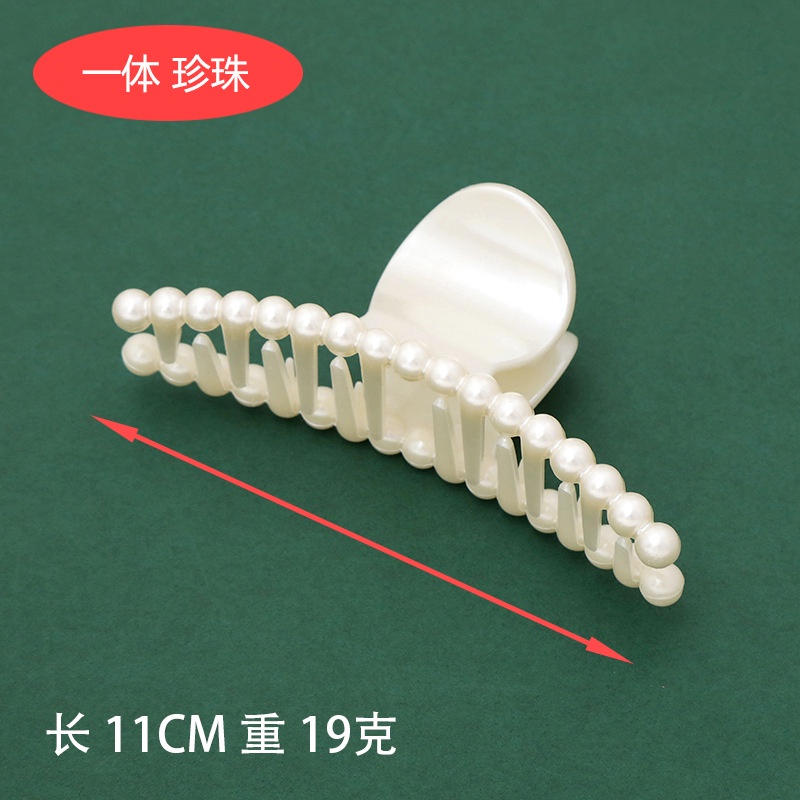 Kẹp Tóc Hình Cá Mập Bằng Kim Loại Đính Ngọc Trai Đơn Giản Phong Cách Hàn Quốc