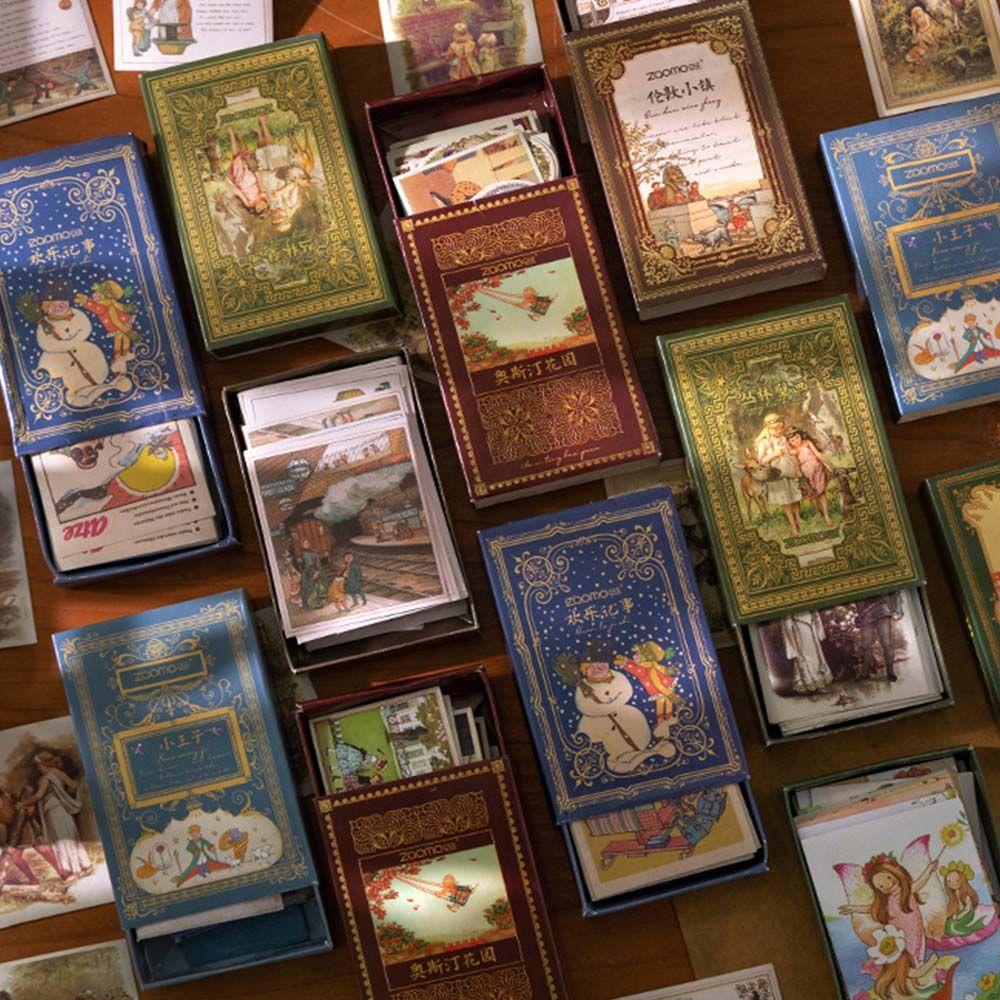 Bộ 60 tờ sticker MMULCK dán trang trí sổ tay DIY hình lâu đài cổ tích London