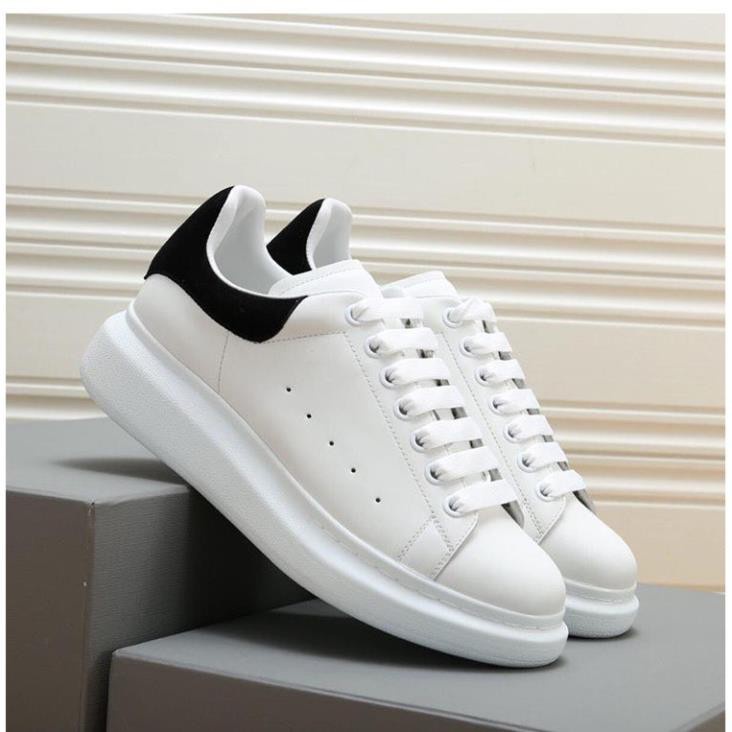 Giày Mc Queen MCQ Nam Nữ Trắng Cổ Thấp Gót Nỉ Đen Đế Khâu Bản Trung Full Box Bill | BigBuy360 - bigbuy360.vn