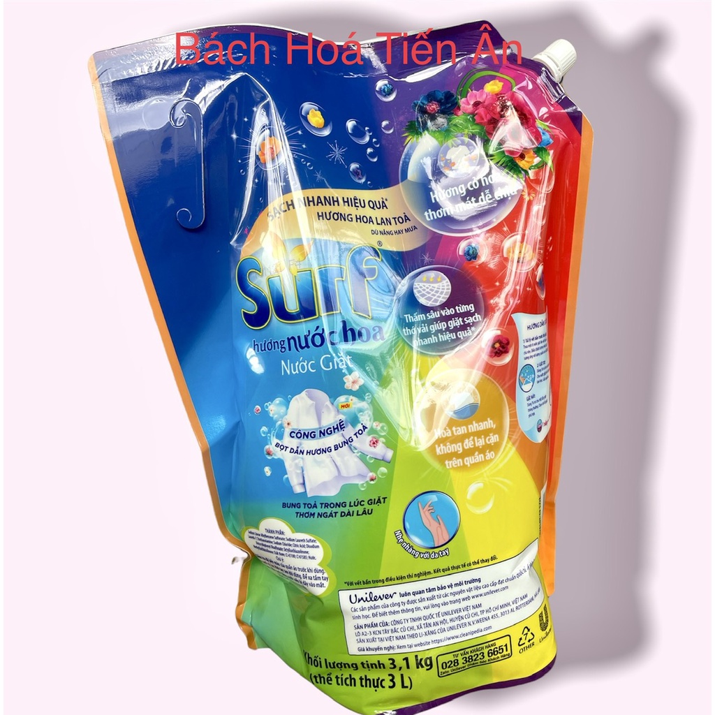 Nước giặt Surf hương nước hoa túi 3,1 kg
