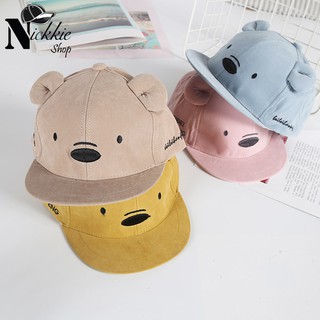 Mũ lưỡi trai tai gấu trẻ em phong cách Hàn Quốc cho bé từ 1 đến 4 tuổi