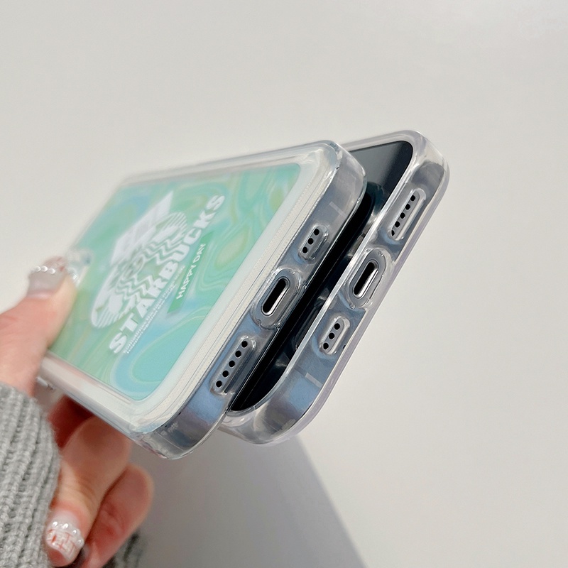 Ốp Điện Thoại Trong Suốt In Hình Logo Starbucks Cho iPhone 13 12 11 Pro Max X XS XR 7 8 Plus