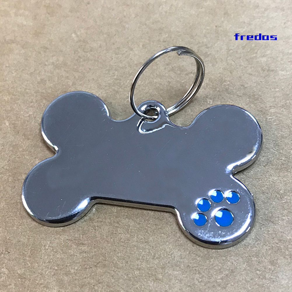 Cute Shape Dog Tag Ring Engraved ID Name Collar Nameplate