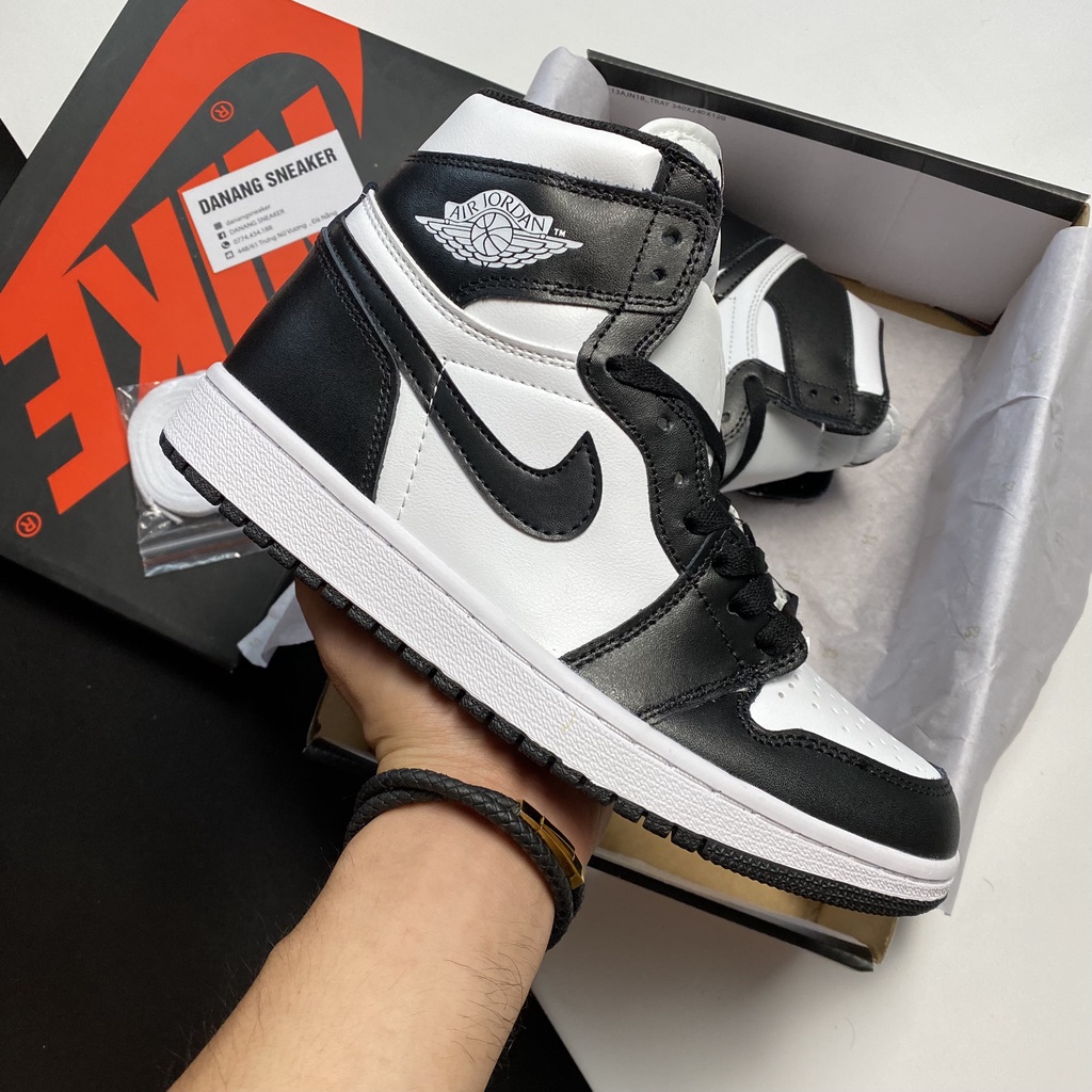 Giày Jordan 1 High Black White (Jd1 bóng rổ đen trắng) - GIAY DANANG | Phiên bản 1:1 chuẩn