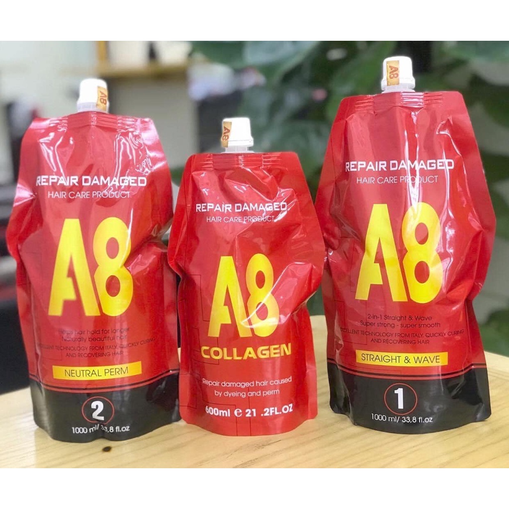 Uốn Nóng Collagen A8  - Sóng Tóc Căng Đẹp