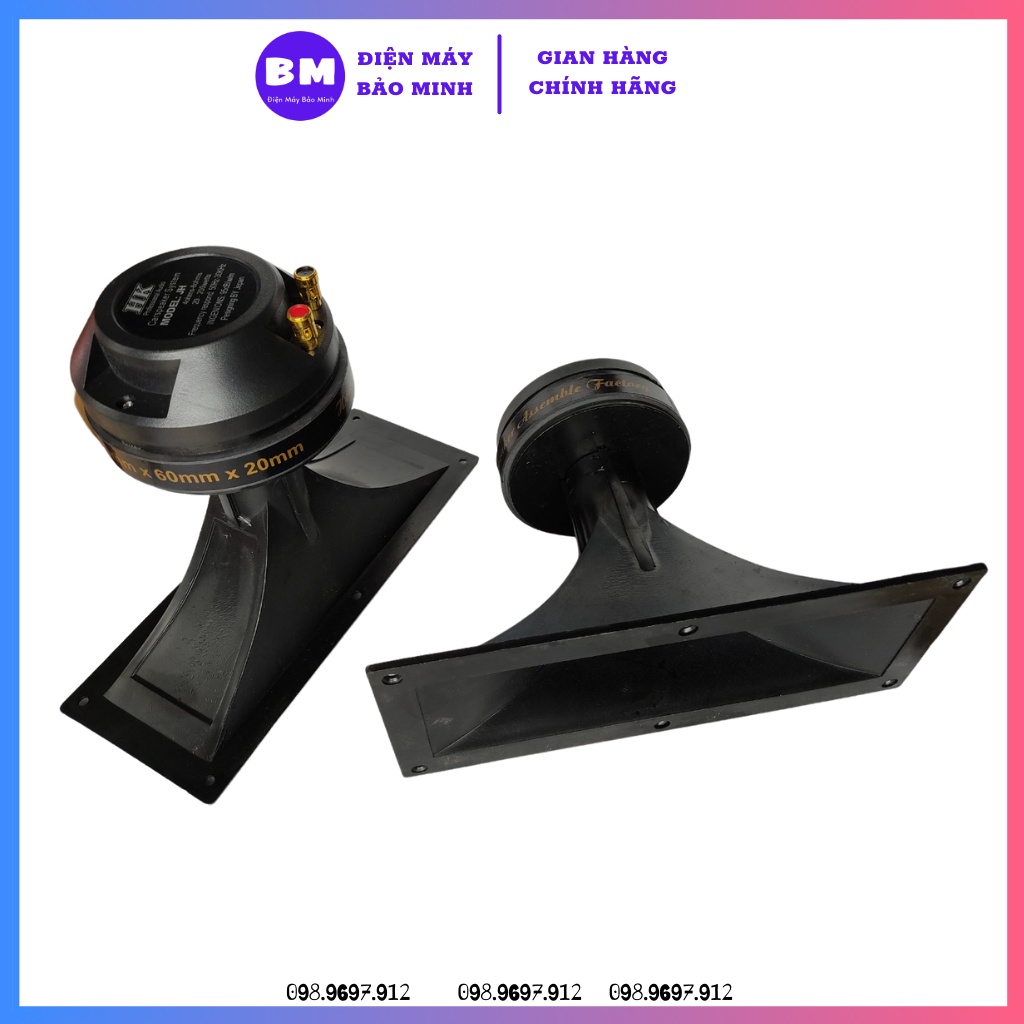 Loa treble rời 450 Hồng Kỳ - Củ loa trép + Phễu 11x28cm + Tụ chống cháy loa