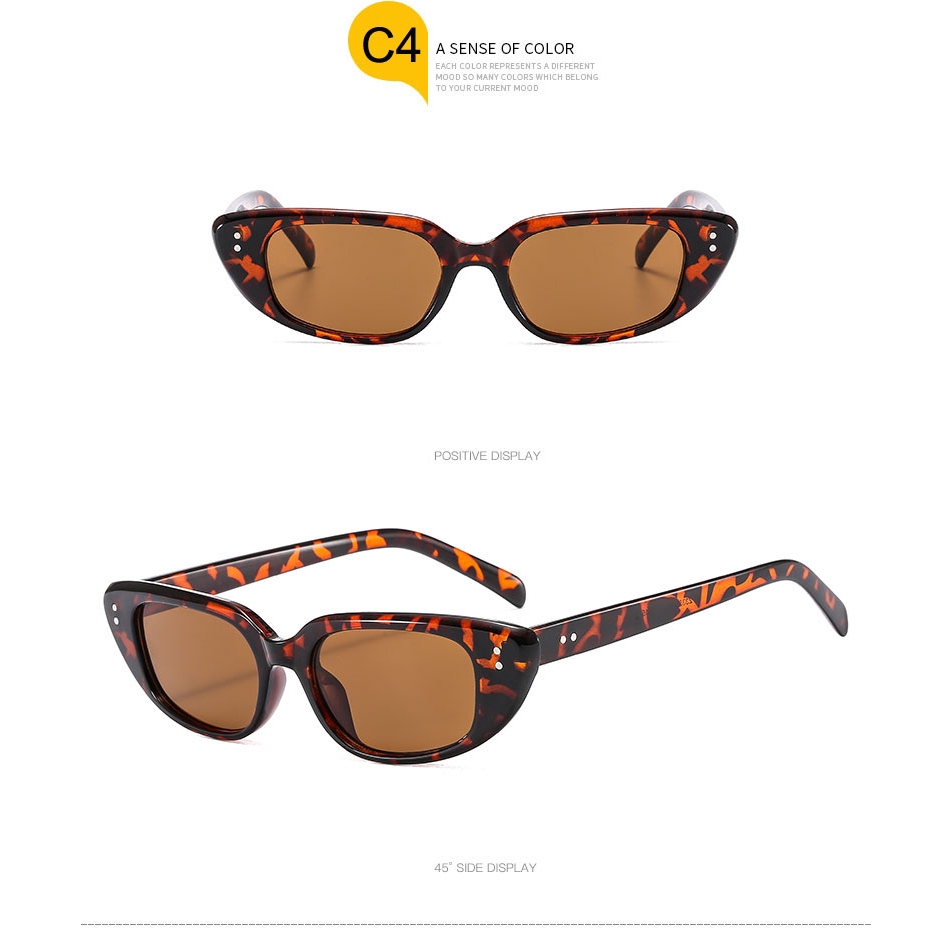 Kính Mát Mắt Mèo Nhiều Màu Trong Suốt Thời Trang Cho Nữ